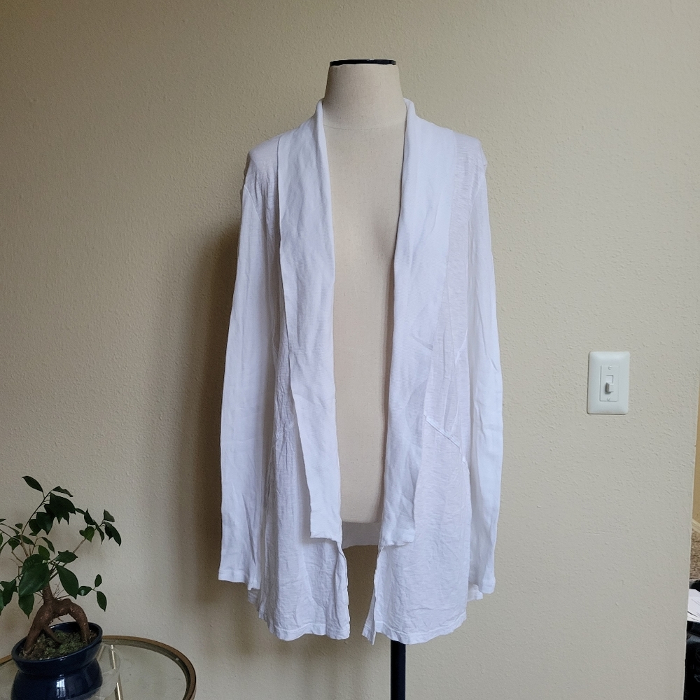 New Michael Stars Womens White Open Front Cardigan